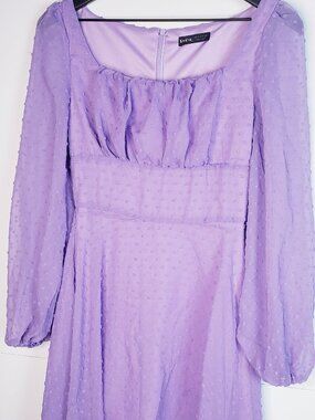 Shein Cute purple Sleeved Dress Size 2